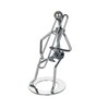 ThreeStar Trombone Player Metal Figurine Musical Decorative Accessory, Silver