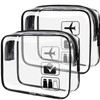 2 Pack TSA Approved Clear Toiletry Bag, Quart Size Travel