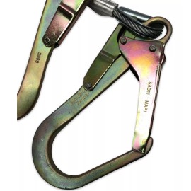 Warthog Safety Linea De Vida Acero Doble Gancho Grande 183 Cms Certificado