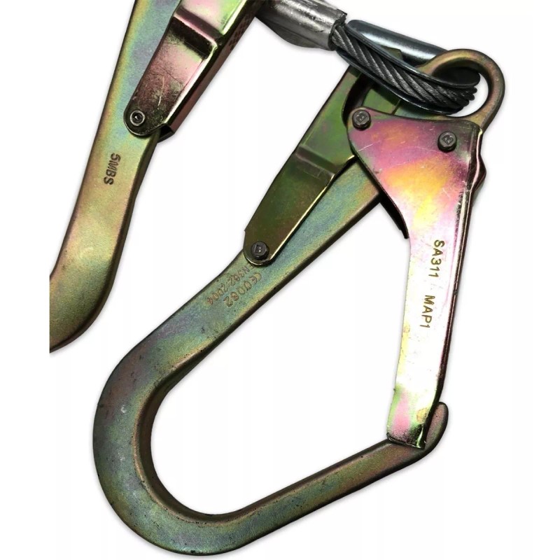 Warthog Safety Linea De Vida Acero Doble Gancho Grande 183
