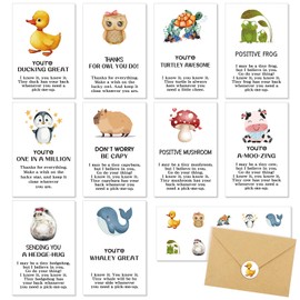 Motiskyy 50 Funny Thank You Cards with 50 Envelopes & Stickers, Back to School Gift Greeting Notecards 4 x 6 Inch Funny Pun Cards for Classmates Friends Teacher Must Have