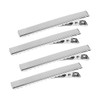 Lotsdonxia 4 Elegant Men's Tie Clip Set Square Edge Bar