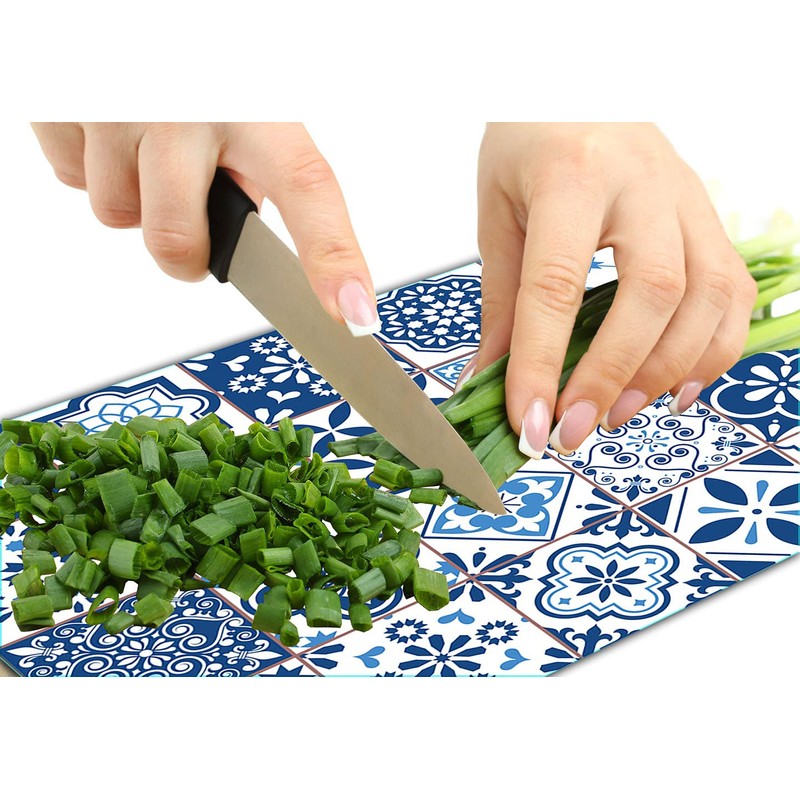 TMK Glass Chopping Board 30 x 22 cm with Mosaic