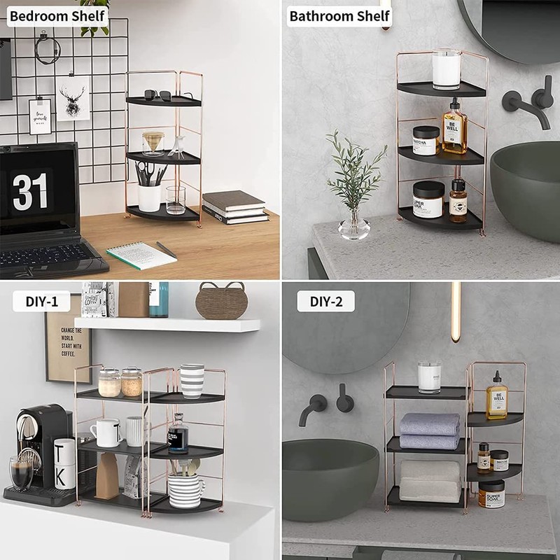 3-Tier Bathroom Countertop Organizer, Vanity Tray Cosmetic & Makeup Storage,