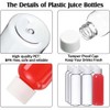 YALIHAIXIA 4 Packs Plastic Juice Bottles with Screw Lid Empty