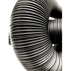 Intelmann Aluminium Flexible Pipe Black Painted, Diameter 150 mm, Length 2.5 m (80 100 125 150) (Aluminium, 150 mm)