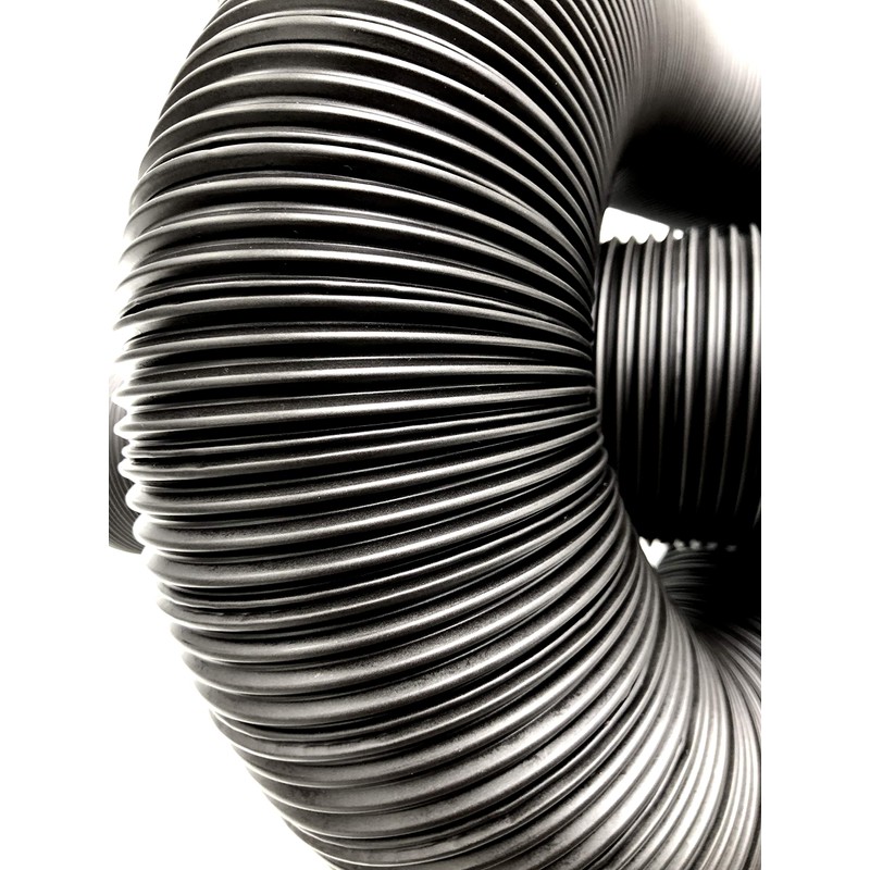 Intelmann Aluminium Flexible Pipe Black Painted, Diameter 150 mm, Length
