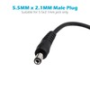 2-Pack 10FT DC Power Extension Cable, 5.5mm x 2.1mm Male
