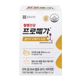 Chong Kun Dang Health Promega Altige Omega 3 Dual 520mg x 60 Capsules N / 종근당건강 프로메가 알티지 오메가3 듀얼 520mg x 60캡슐  N