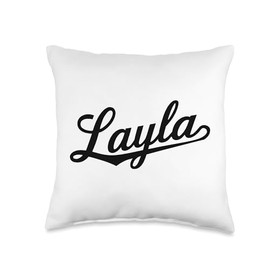 Layla Name Women Cute Girl Elegant Female Love Throw Pillow