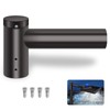 TOMOURD Single Street Light Bracket Adaptor, Sturdy Steel Round Pole