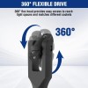 WORKPRO 16-inch Dual Heavy Duty Drive Breaker Bar With 360°
