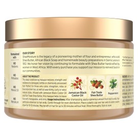 SheaMoisture Jamaican Black Castor Oil Strengthen & Restore Treatment Masque, Shea Butter/Peppermint/Apple Cider Vinegar, 355 ml