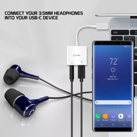 Undisclosed Cellet 3.5mm to USB-C Aux Audio Adapter with Power Plug
