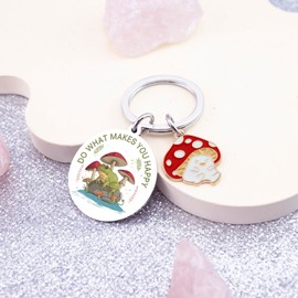 Uerifr Mushroom Gifts For Women Frog Gifts for Teen Girls Friend Inspirational Frog Keychain Cute Mushroom Stuff Accessories Decor For Girls Birthday Easter Christmas Stuff For Her