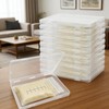 10-Pack Clear Flat Breast Milk Freezer Storage Organizer - 7.4"x5.1"