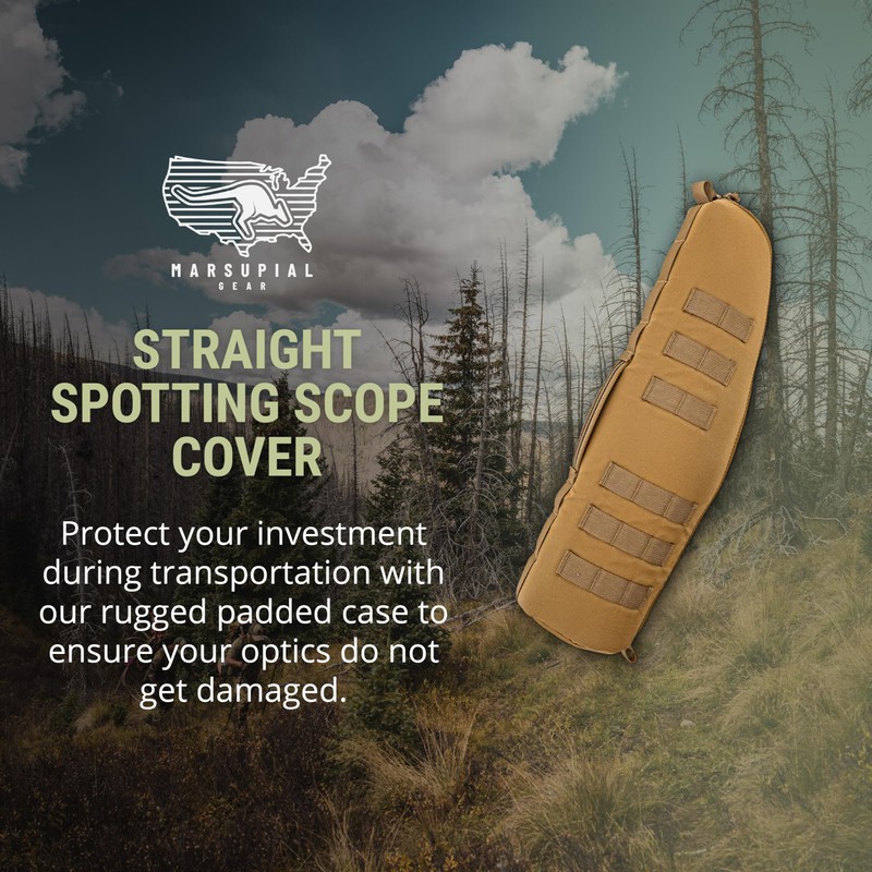 Marsupial Gear Straight Spotting Scope Case, Ranger Green, Medium