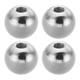 PATIKIL M5x15mm Ball Nuts Knob, 4 Pcs Female Thread 304 Stainless Steel Round Blind Hole Screw Cap Cover for Lighting Machinery DIY Decoration, Silver