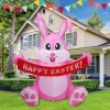 5FT Inflatable Easter Bunny Rabbit Built-in LED lights Illuminated Garden