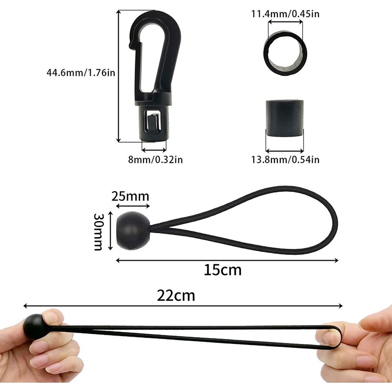 Bungee Cord (Width 2.4 inches (6 mm) x Length 5.5
