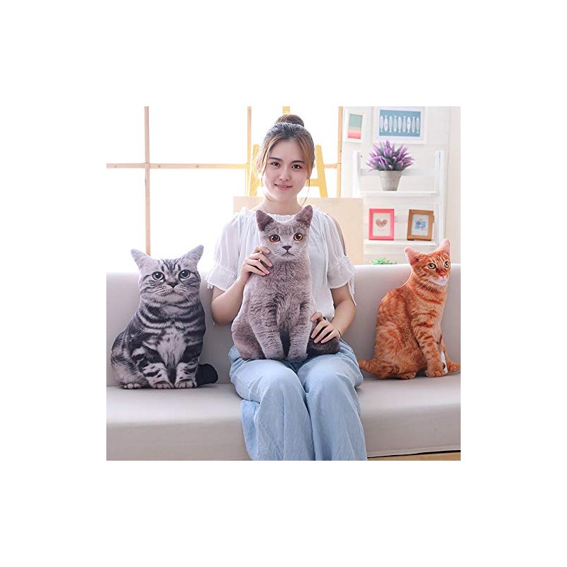 Maomoto Cat Shaped Plush Throw Pillow, 50 cm, 3D Simulation