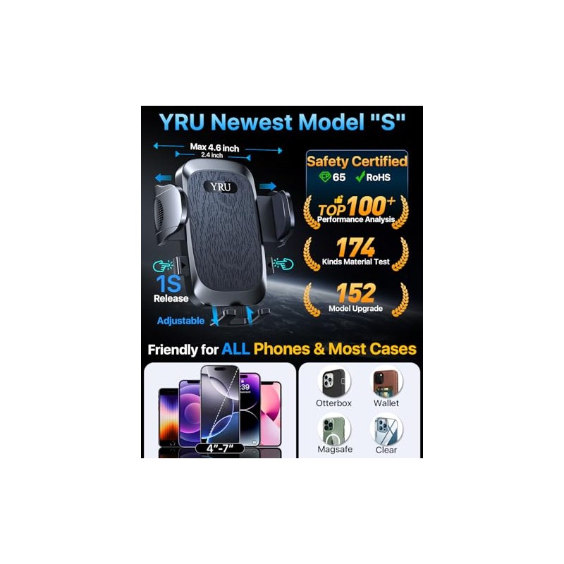YRU Car Phone Holder Elite Pro Mount