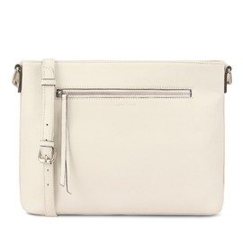 Lloyd Baker London – LAYSA Messenger Bag: Women's Modern Design in 100% Genuine Full Grain Leather- BLANC DE BLANC (White)