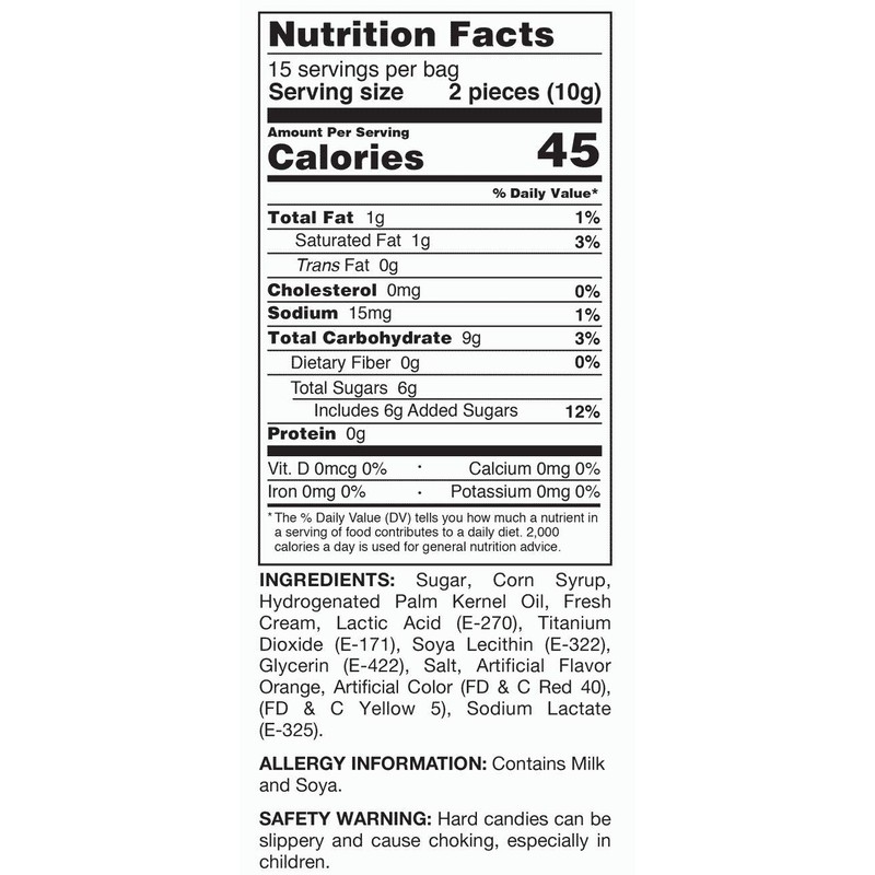 Scripture Candy, Orange and Cream Hard Candy 5.5 Ounce Bag,
