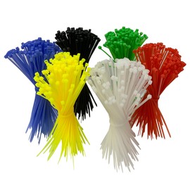 600 Pieces Zip Ties for 6 Inch, Multi-Purpose Assorted Colored Self-Locking Nylon Cable Zip Ties in 6 Different Colour for Home Office Garden Garage and Workshop
