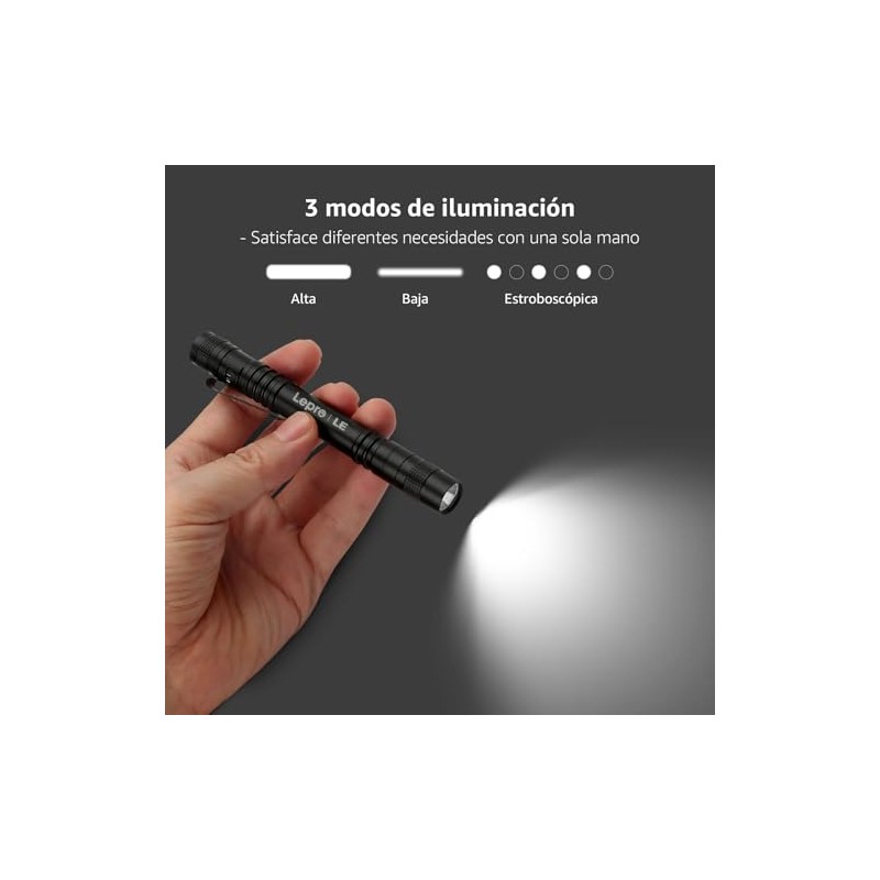 Lepro 2PCS Linterna LED, 3 Modos, IPX4, Superbrillante Camping Trabajo
