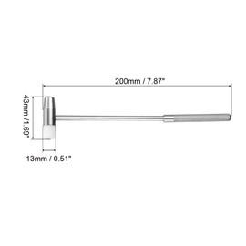 sourcing map 2pcs Double Head Small Hammer 7.87" with Plastic and Metal Round Double Face Mini Mallet for Jewelry Watch Tuning Instruments DIY Handcraft