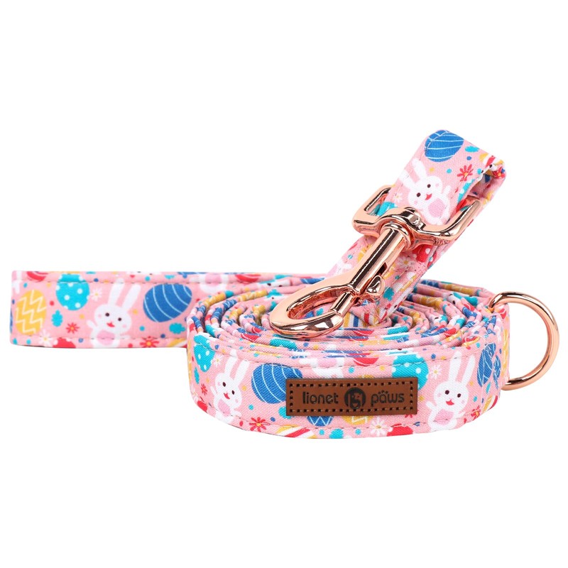 Lionet Paws Easter Day Dog Leash Matching Dog Collar for