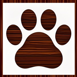 LYMSSESS Paw Print Large Wall Stencils for Painting - Cat Dog Paw Print Stencils 12x12Inch - Reusable Wall Stencils for Painting on Wood Wall Cement Home Decor (Paw A)