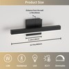 Joossnwell Black Bathroom Vanity Light Fixtures Dimmable 5CCT LED Bathroom