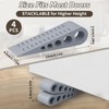 Zalizr 4 Pack Rubber Door Stoppers, Heavy Duty Wedge Door