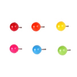 Kikkerland Rainbow Push Pins, Set of 20 (ST100)