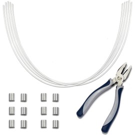 TetherTies Cable Organization, DIY Tether Kit - Customizable Cable Tethers for Computers, Adapters & Dongles - Easy Self Installation Tether Cables with Free Crimping Tool (White 30 Pk, 12 inch)