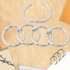 20 Pieces Metal Folding Binder Rings Key Ring Loose Leaf