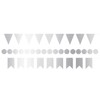Beistle 53585-S Foil Mini Streamer Kit, 6" x 18', Silver