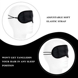 COMNICO 6pcs Blindfold Eye Mask Shade Cover Eye Mask Sleep Masks Sleeping Mask Party Supply with Adjustable Strap for Men and Women (Black)
