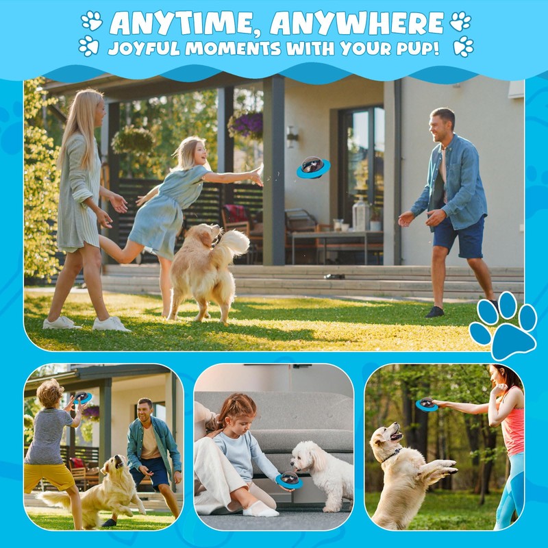 Interactive Dog Puzzle Toy, UFO-Shaped Treat Dispenser Ball, Mental Stimulation