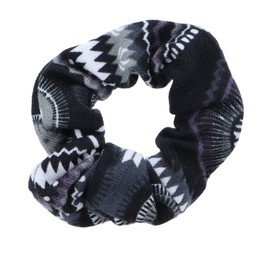 Girls Aztec Hair Scrunchy-Black