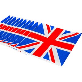 SHATCHI 25Pcs Union Jack Napkins King's Coronation Decorations Party Great Britain GB UK Souvenir Serviettes Tableware Supplies Sporting Events Pub BBQ Royal Theme, Red White Blue