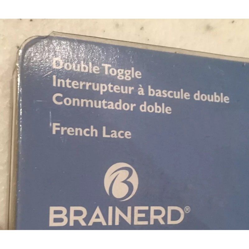 BRAINERD French Lace Toggle Switch Brainerd 2-Gang Sponged Copper #223071