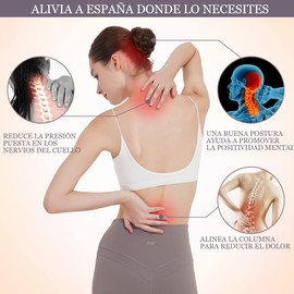 Corrector de Postura, Férulas para Espalda de Soporte, Faja para Postura de Postura de Columna Ajustable, Alivia el Dolor de Cuello, Hombros y Cintura, Mejorar el Joroba, Adecuado para Hombres y Mujeres, Adolescentes(L, Tez)