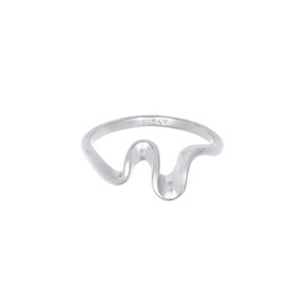 Elli Women's Ring Wave Beach Maritime Trend in 925 Sterling Silver, Sterling Silver, No Gemstone