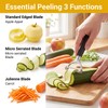 2 In 1 Julienne Peeler, Stainless Steel Vegetable Peeler with