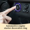 RGOAANC RGOAANC Crystal Rhinestone Engine Start Stop Decoration Ring, Push