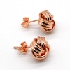 M&T 2015 14K Rose Gold Plated Stud Earring, Stainless Steel