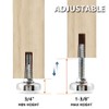 POWERTEC 71189 - Niveladores de muebles de 3/8"-16 con insertos